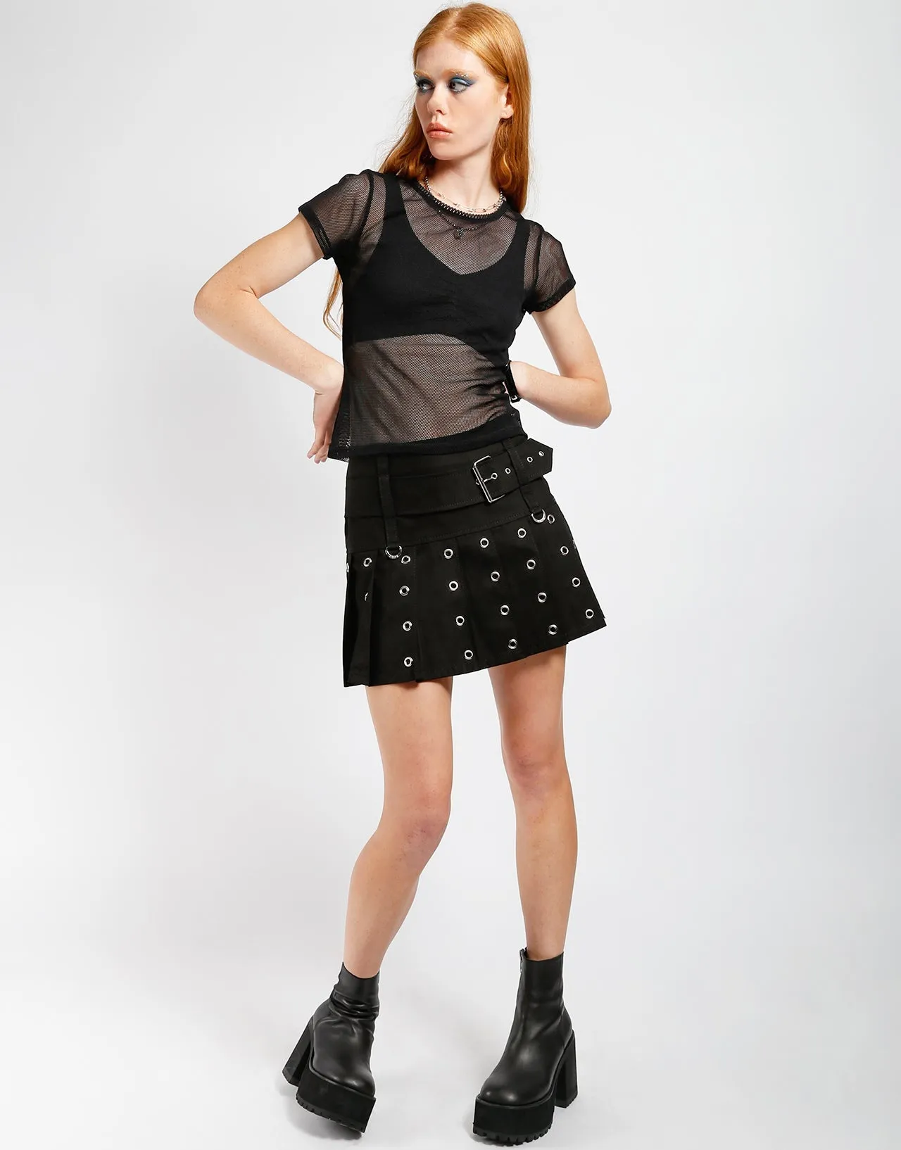 Tailored Fit SUPER ROCKER SKIRT BLACK/SILVER