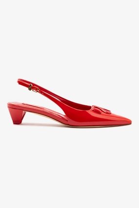 Kaitlan LL Low Pump In Scarlet Patent Leather Beach Fun