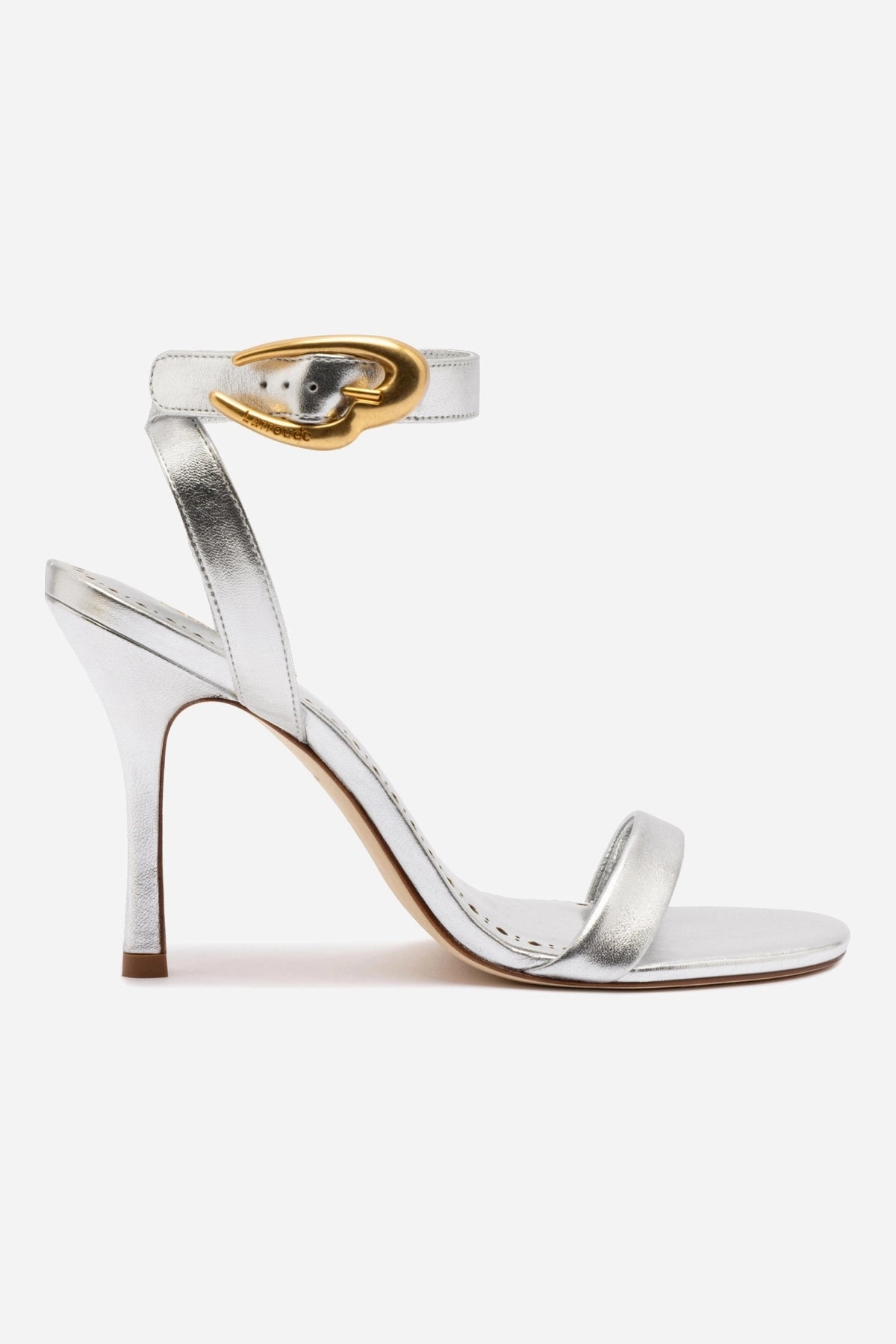Verona Sandal In Silver Metallic Leather Urban Sleek Fur Trim