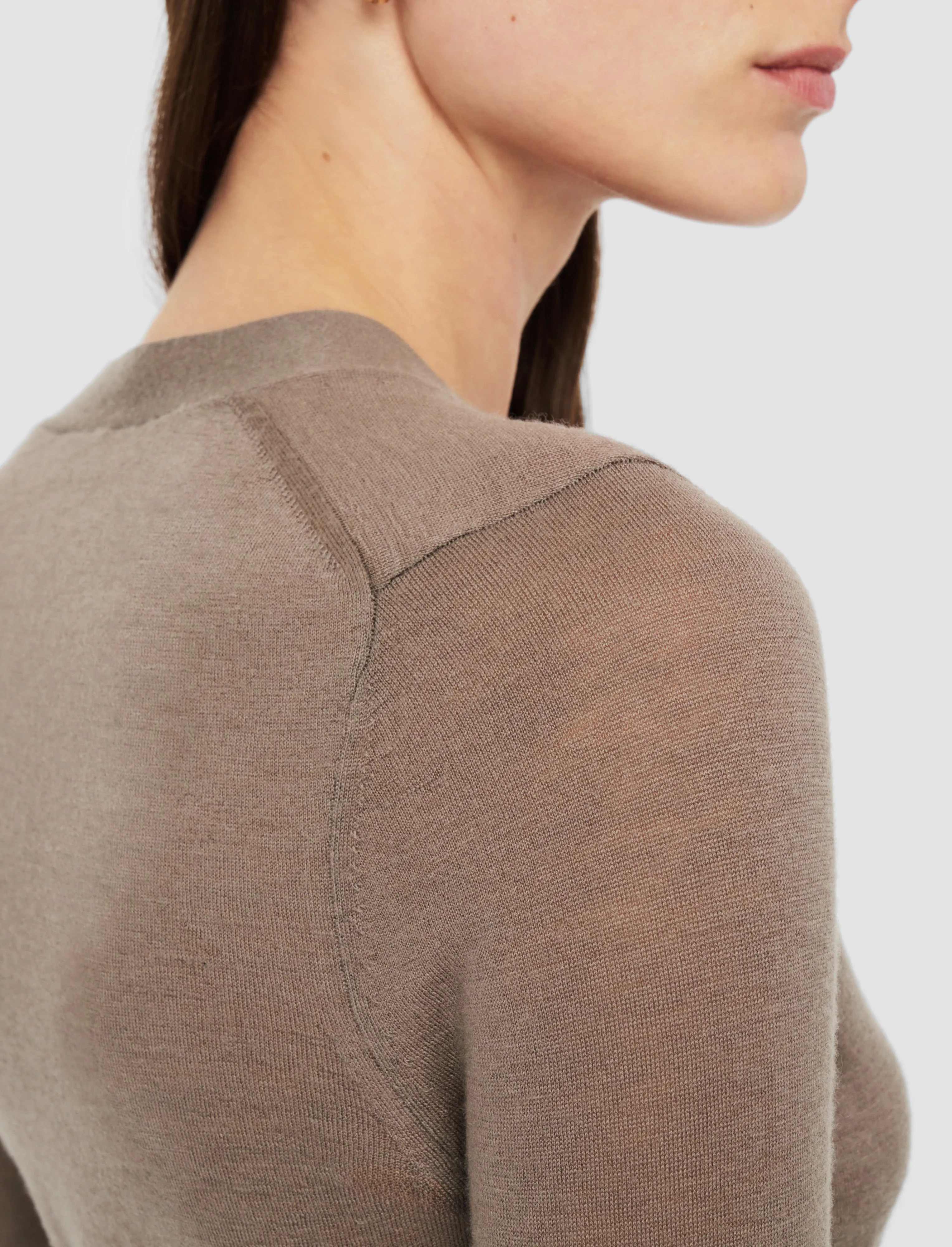 Effortless Comfort Layered Stitch Detail Cashair Cardigan