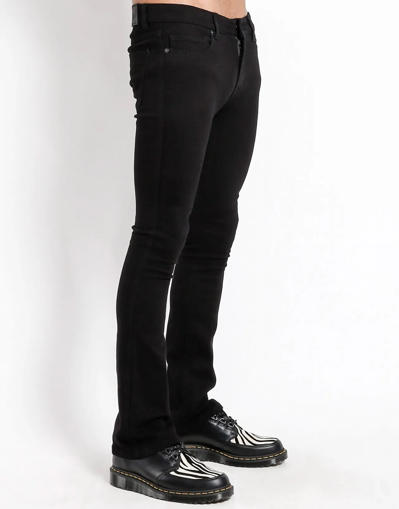 Black Bootcut Jeans Non Restrictive Fit Chilly Weather Wear