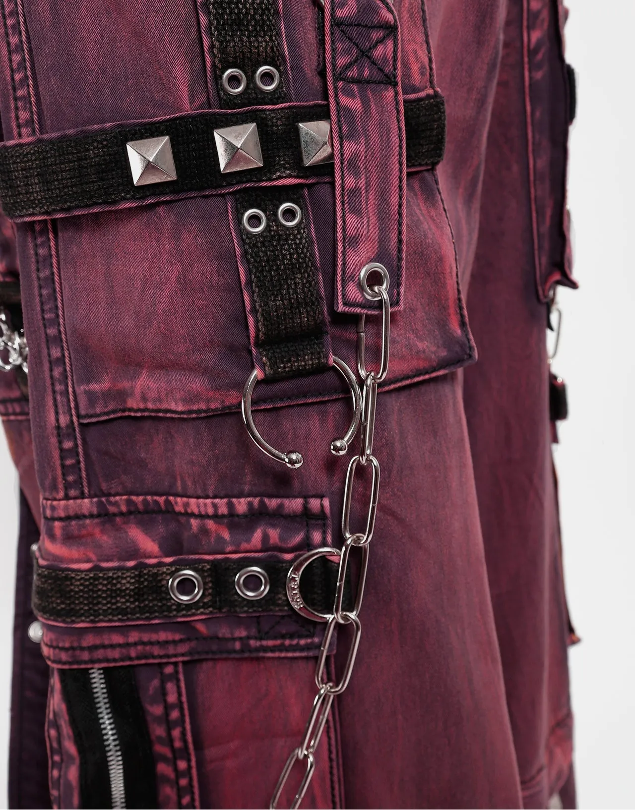 MEGA DARK STREET PANT PURPLE HAZE WASH AdjustableDrawstring