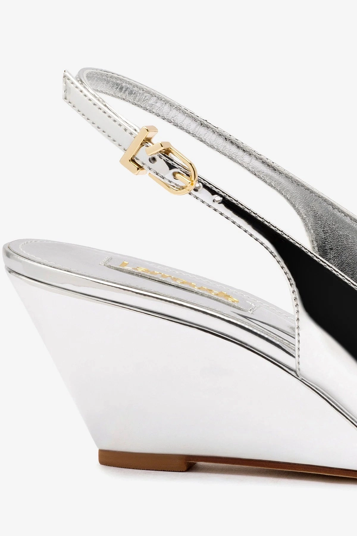 heel cup Dynamic Edge Loulou Pump In Silver Specchio