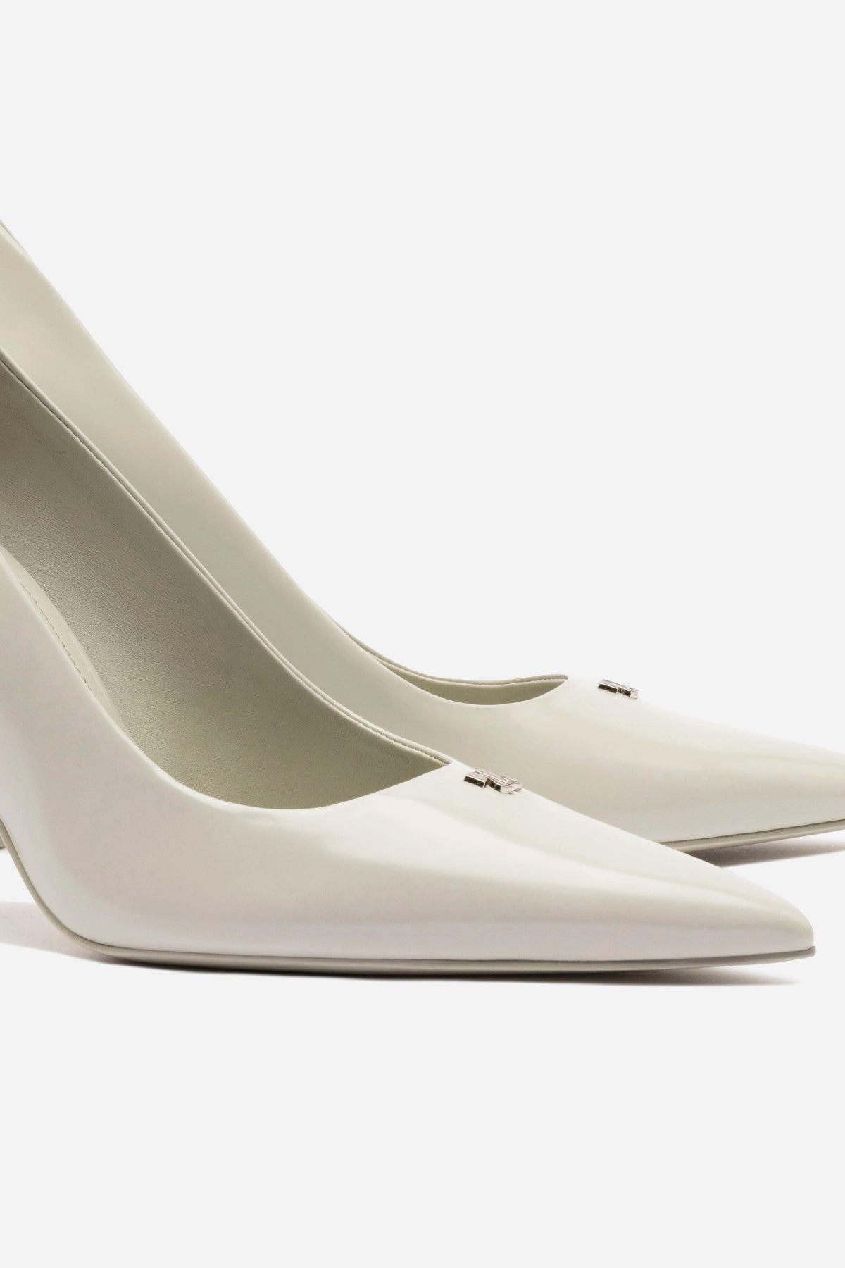 Stone Pump In Gray Box Leather Non Toxic Materials