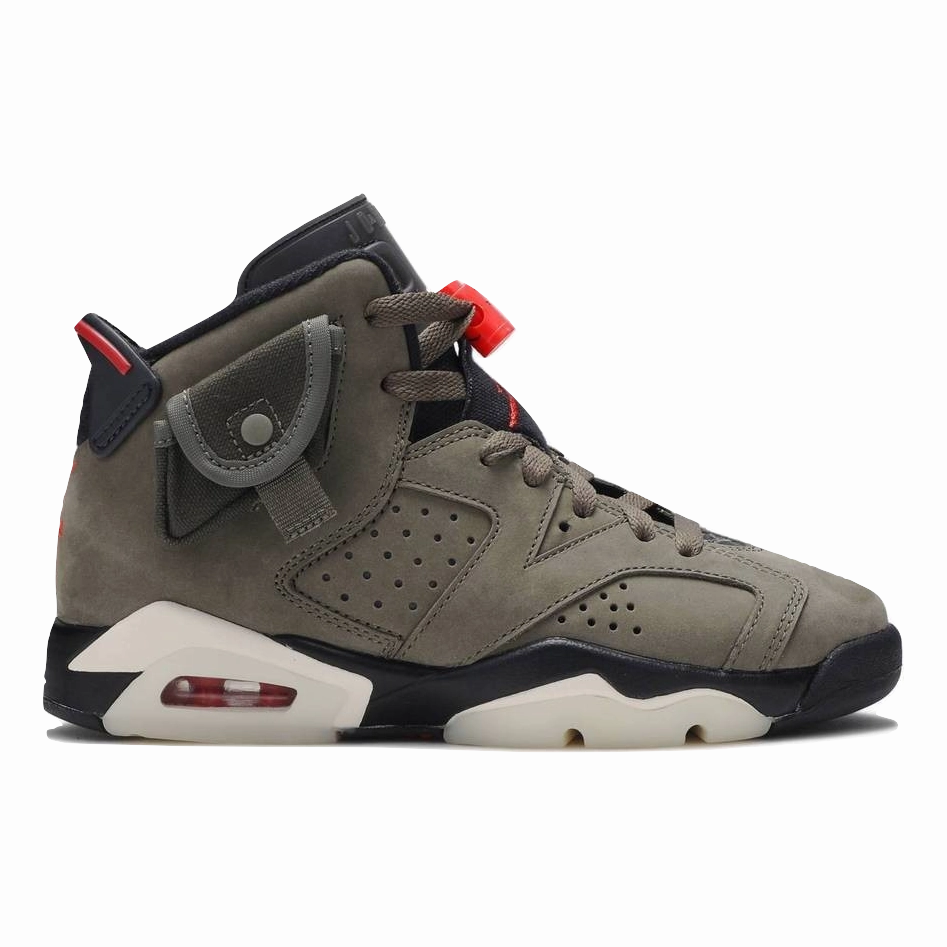 Air Jordan 6 Retro SP (GS) - Travis Scott Stone Grip Durable Stitching