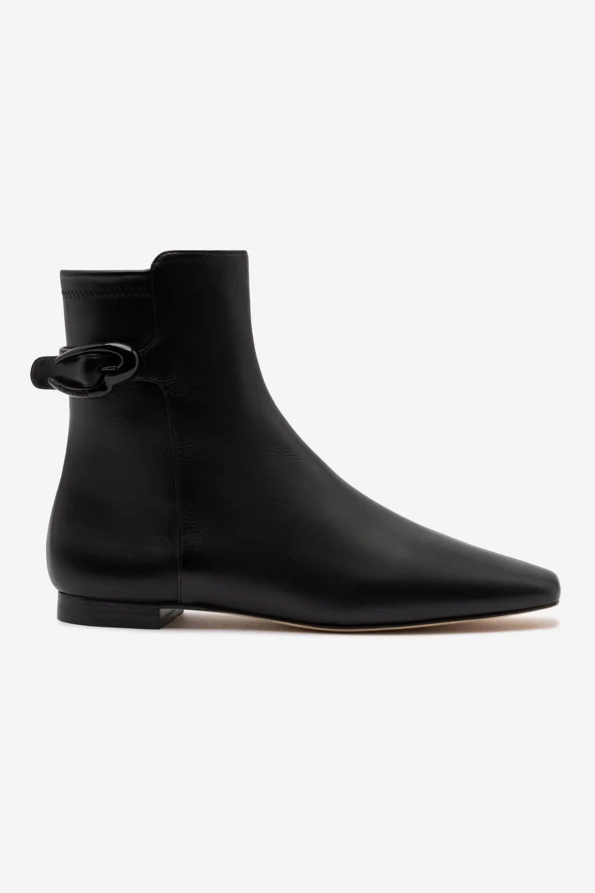 Alexis Verona Flat Boot In Black Leather Storm Guard