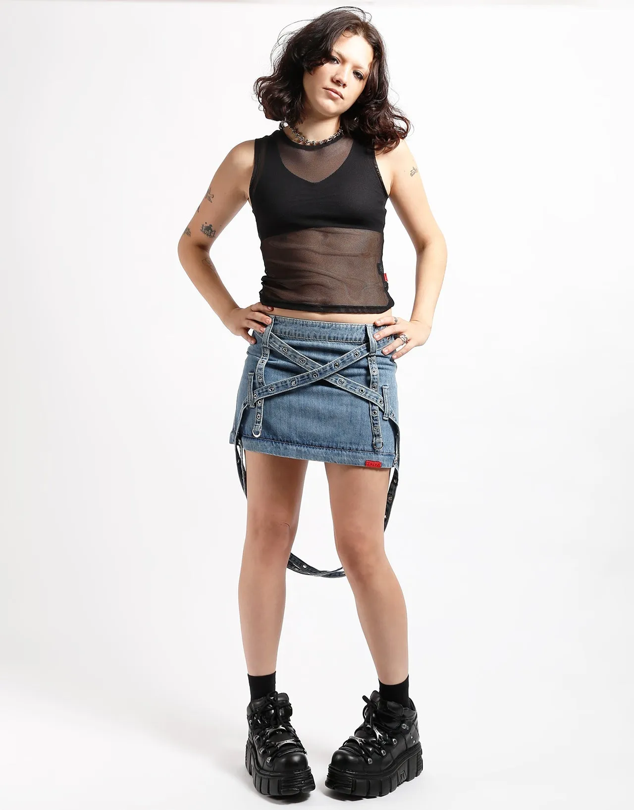 Performance Gear Core Movement TRIPLE ZIP OFF SKIRT LIGHT DENIM