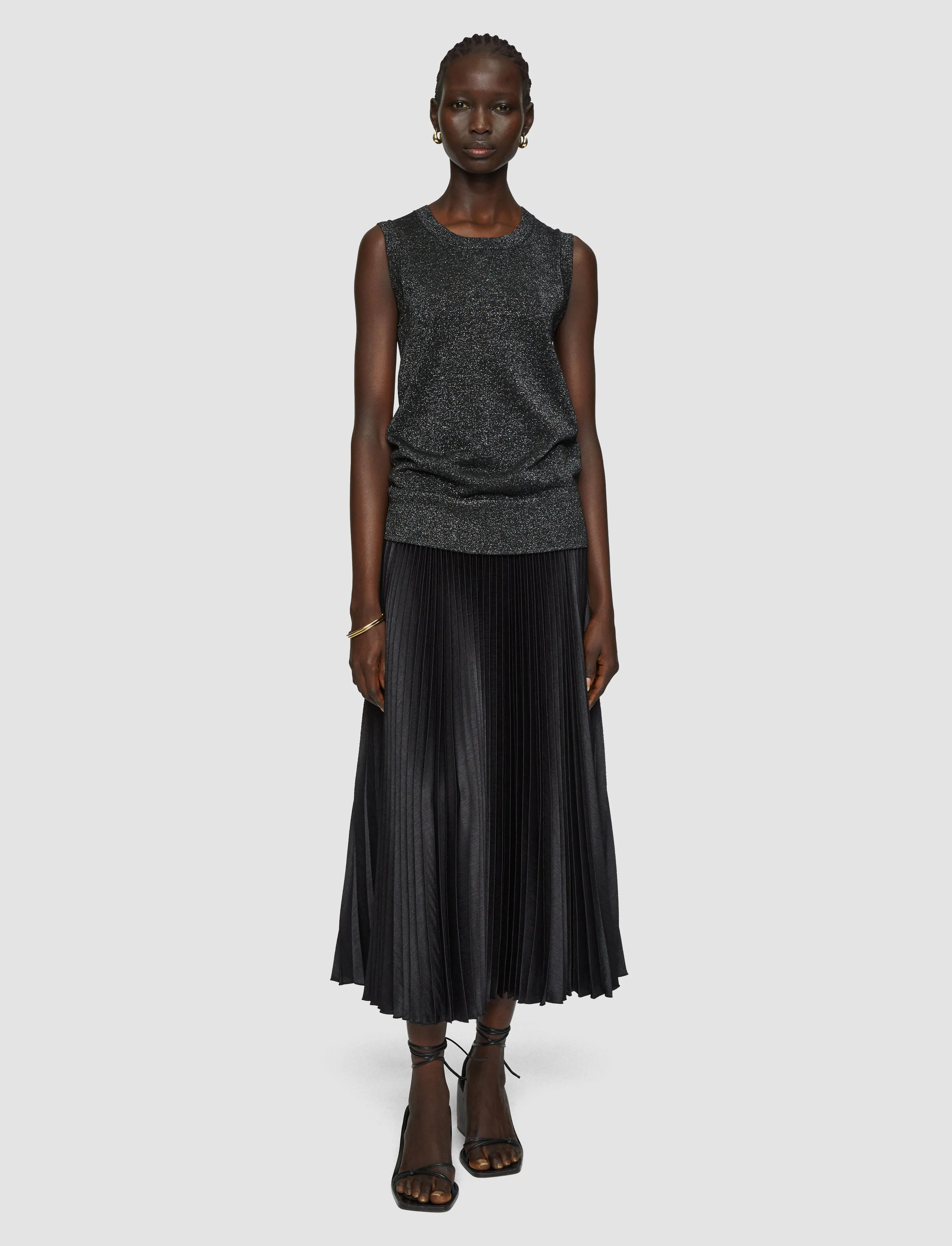 Lurex Knit Tank Top Multi Directional Stretch