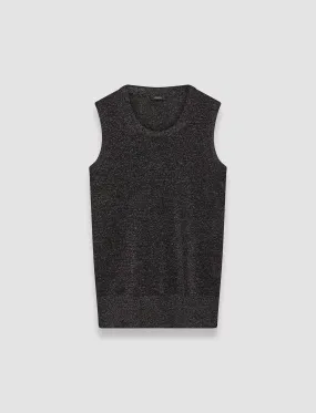 Double Layered Fast Drying Material Lurex Knit Tank Top