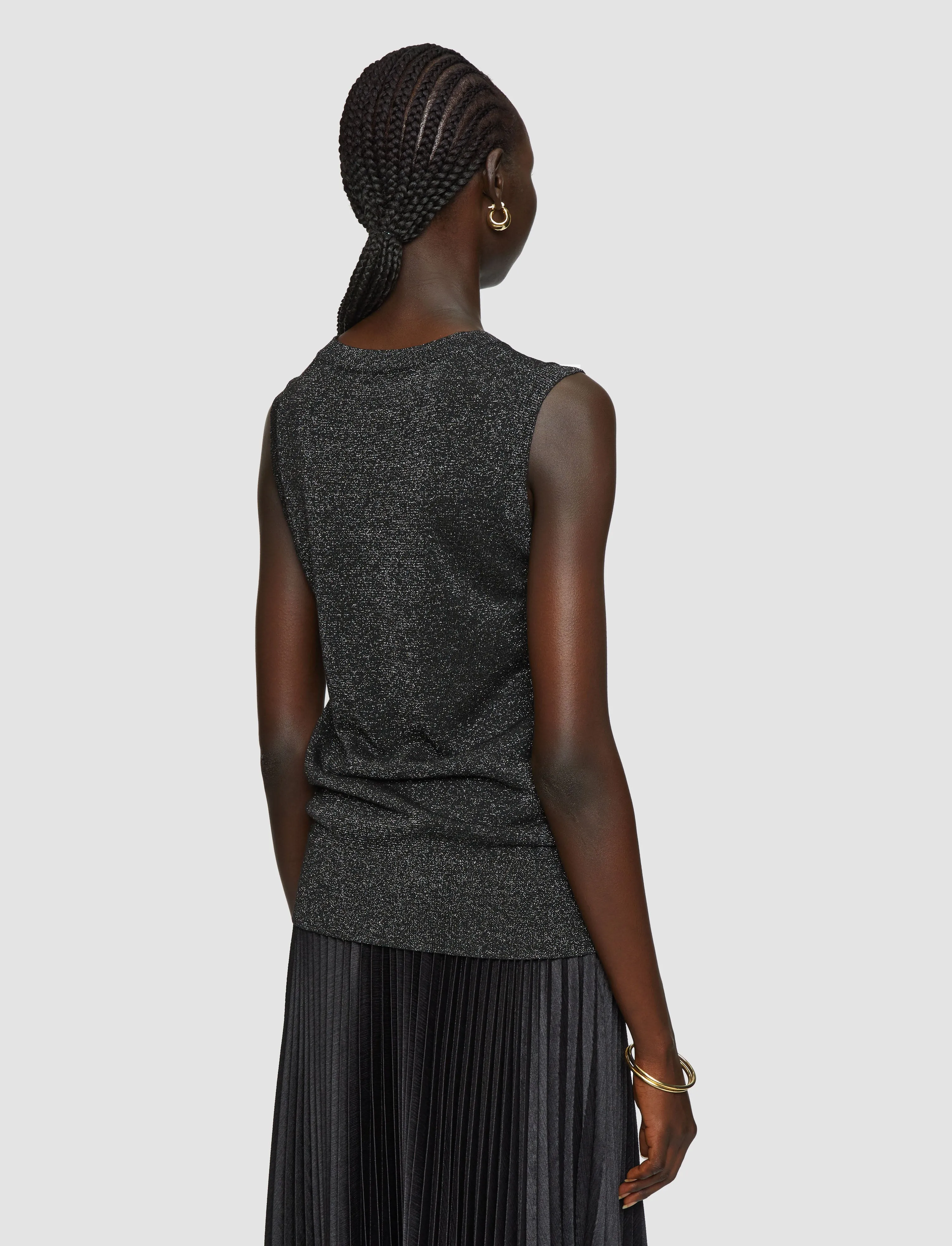 Lurex Knit Tank Top Neat Look