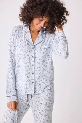Wild Dreams Modal Floral Leopard PJ Set Soft Touch Fabric Compact Jacquard Weave