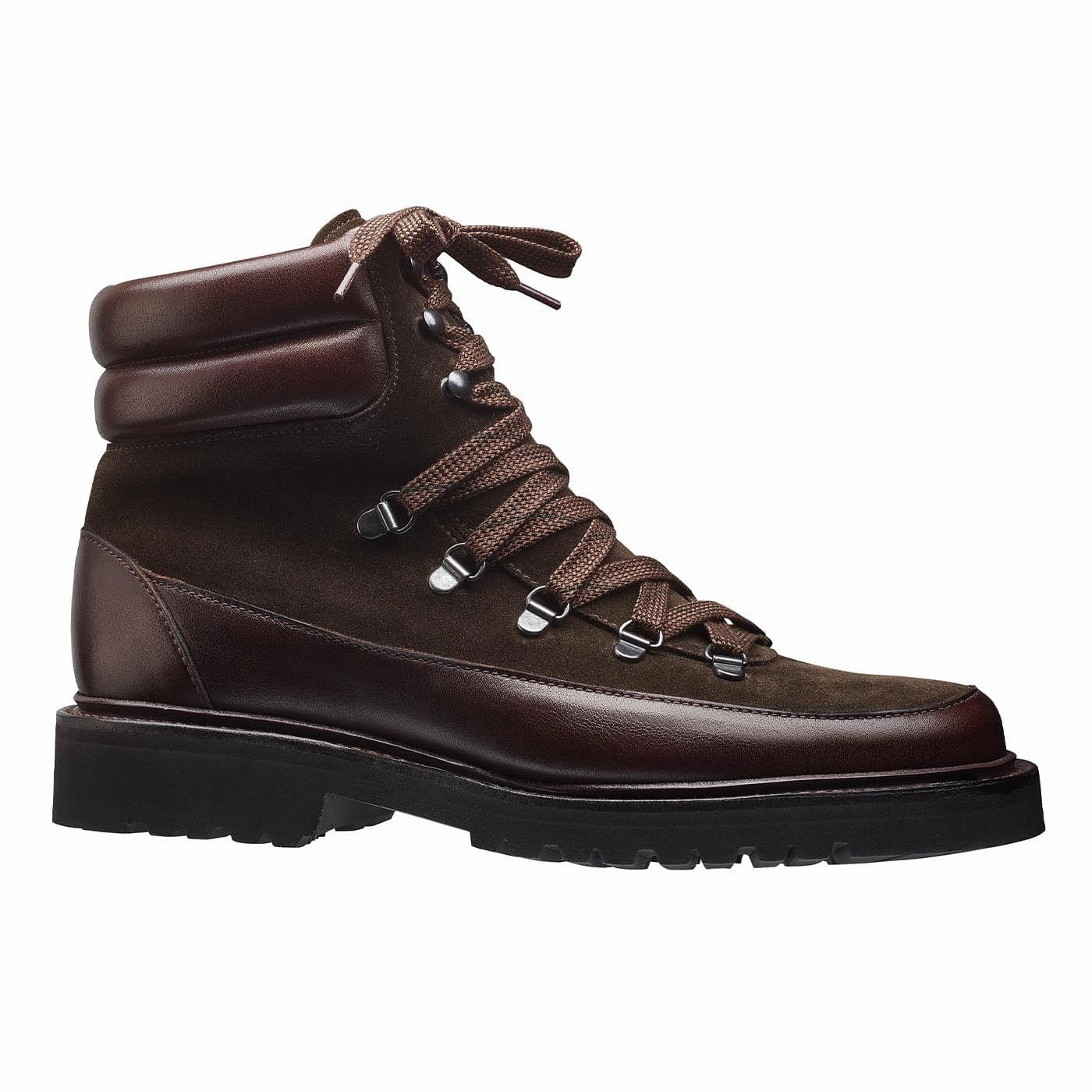 Annie Dark Brown Wax Calf & Earth Green Suede Sand Shade