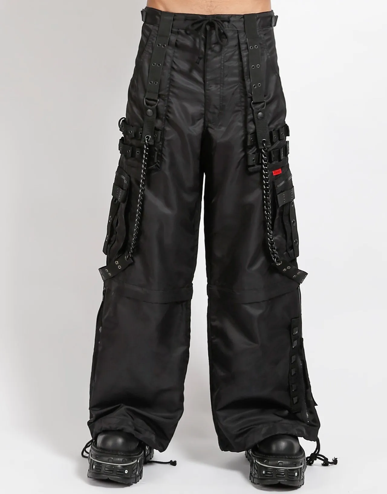 Flared bottom SPACE OUT PANT BLACK
