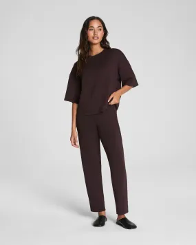 CrossBackDesign Long Sleeve Shirt SPANX AirEssentials Slim Straight Pant in Truffle Brown