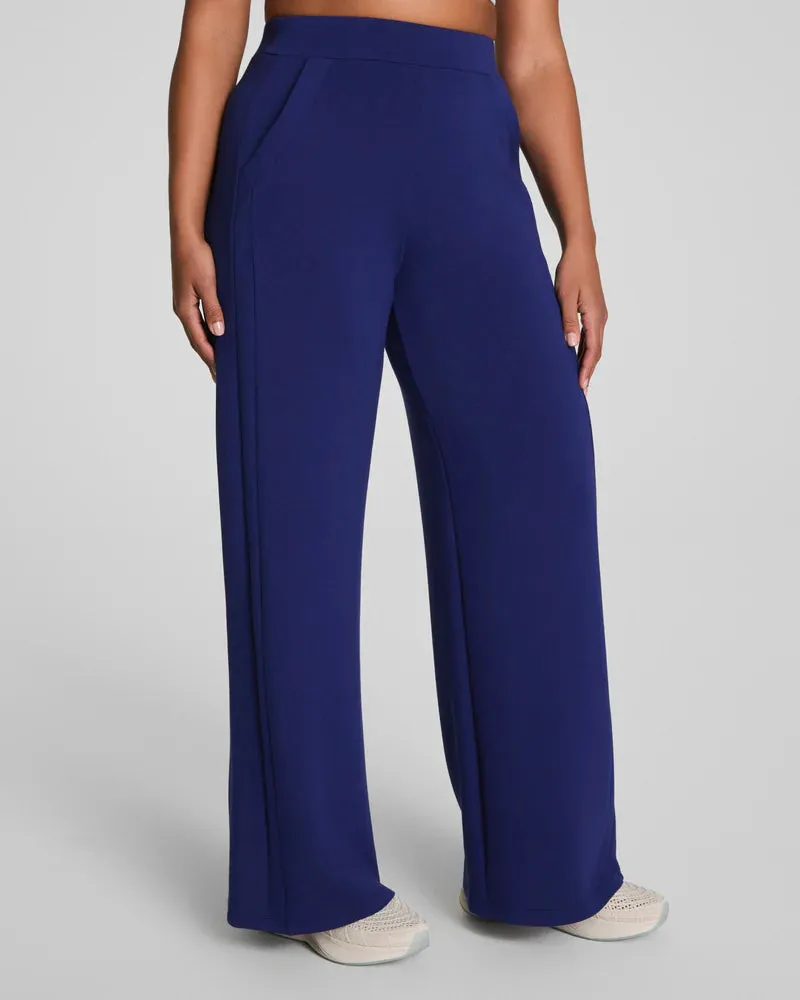 sporty wear VentilatedMesh SPANX AirEssentials Wide Leg Track Pant in Midnight Iris