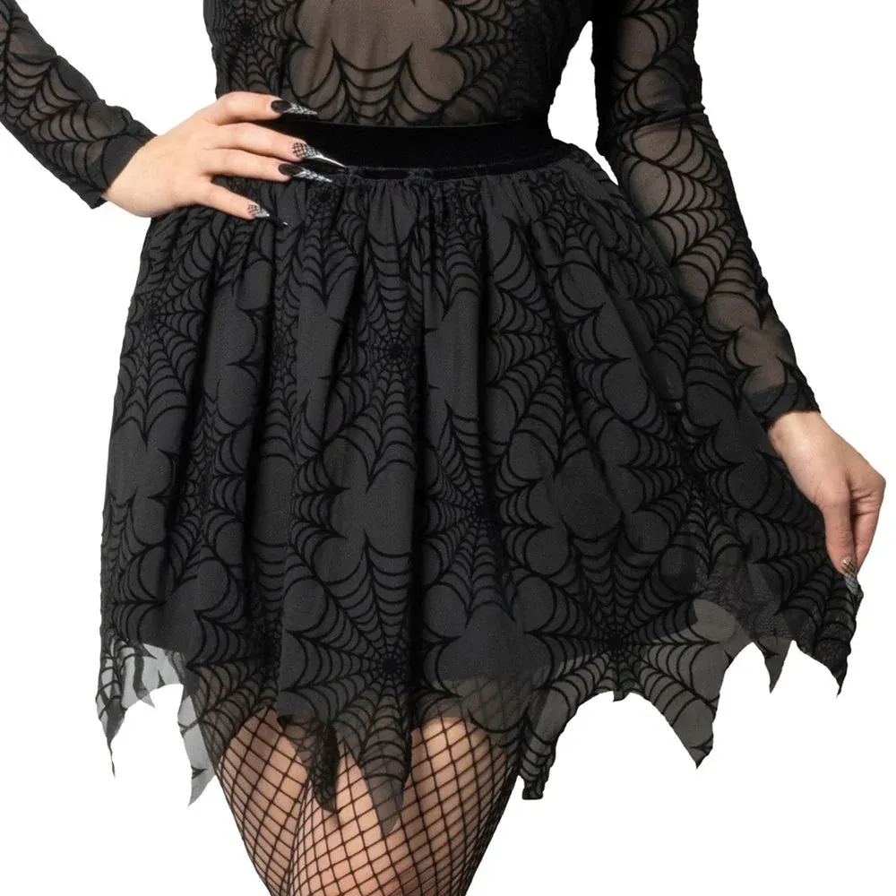SPIDERWEB MESH SKIRT BLACK AntiPilling MoistureManagementSystem
