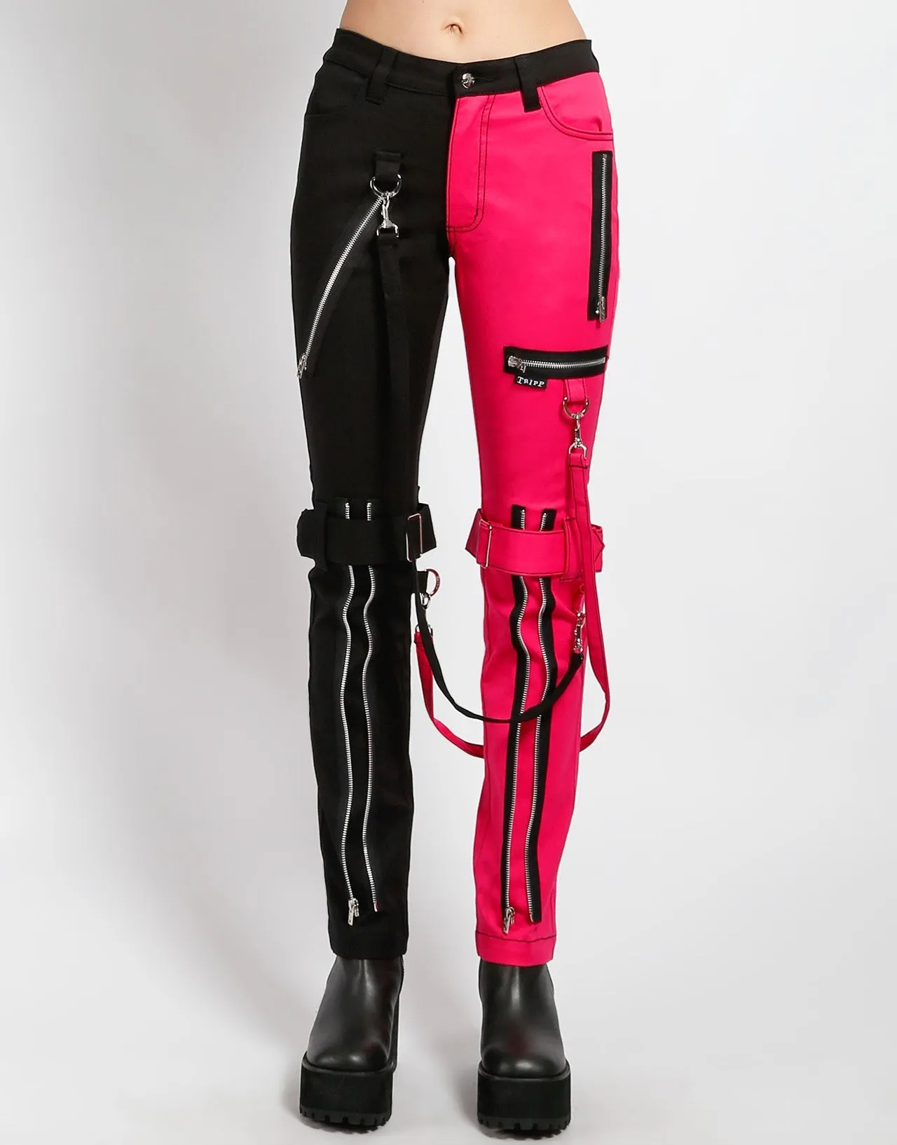 SPLIT LEG BONDAGE PANT PINK Performance Layer Urban appeal