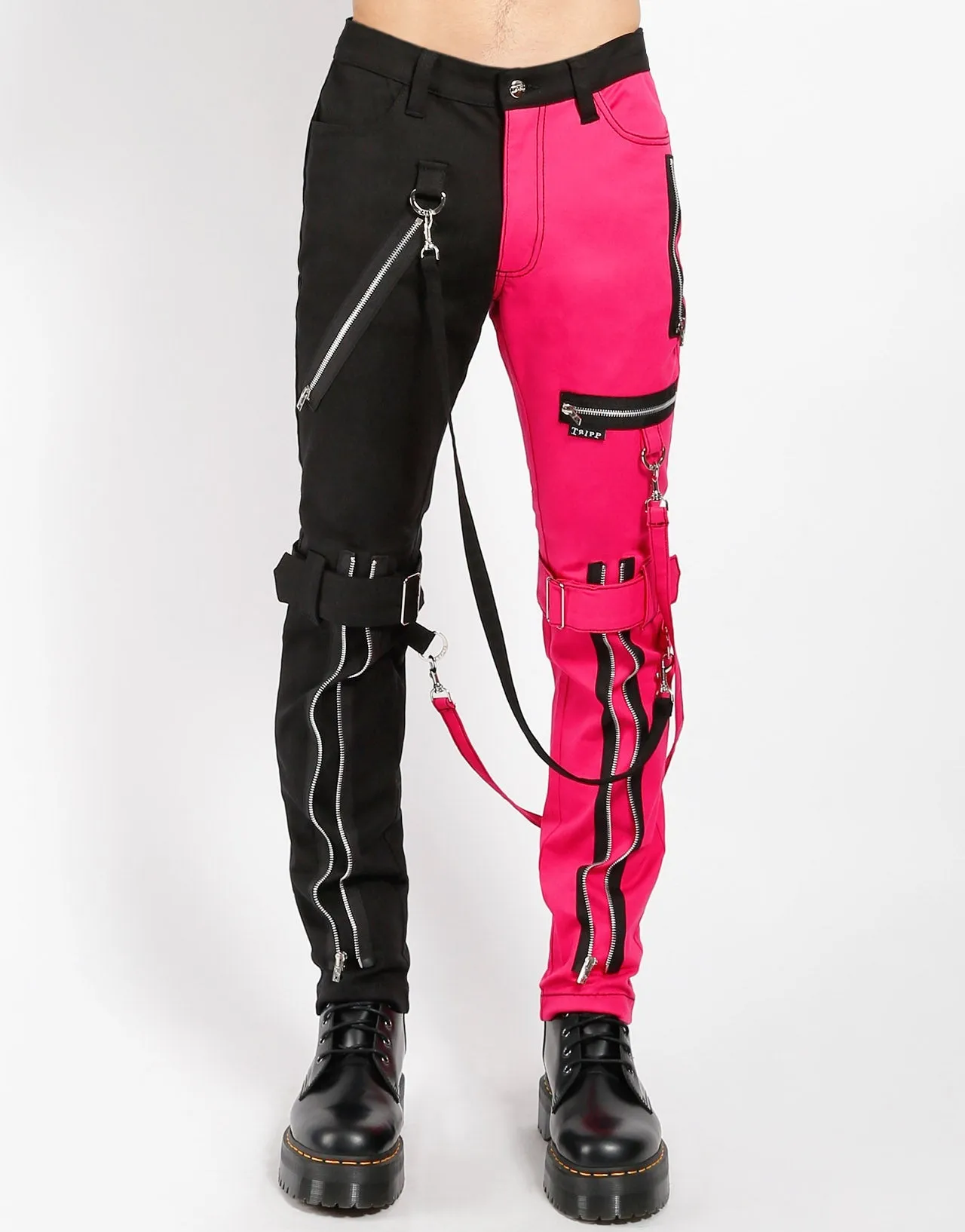 Urban Ready ElasticWaist SPLIT LEG BONDAGE PANT PINK