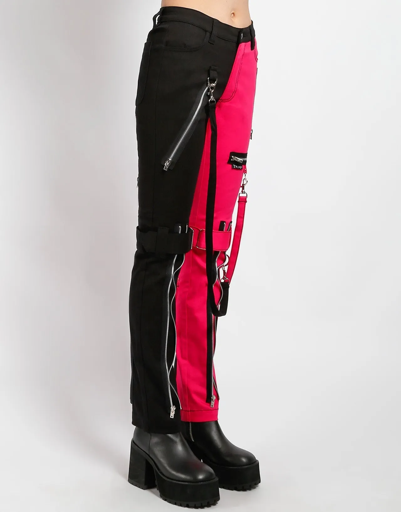 Relaxed Comfort Look Comfortable Movement SPLIT LEG BONDAGE PANT PINK