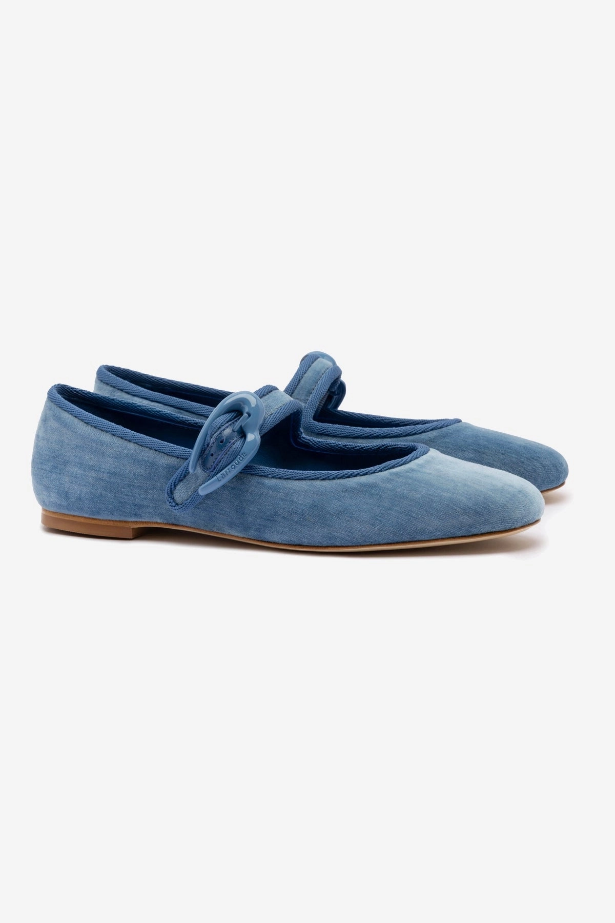 School Day Comfortable Verona Ballet Flat In French Blue Velvet