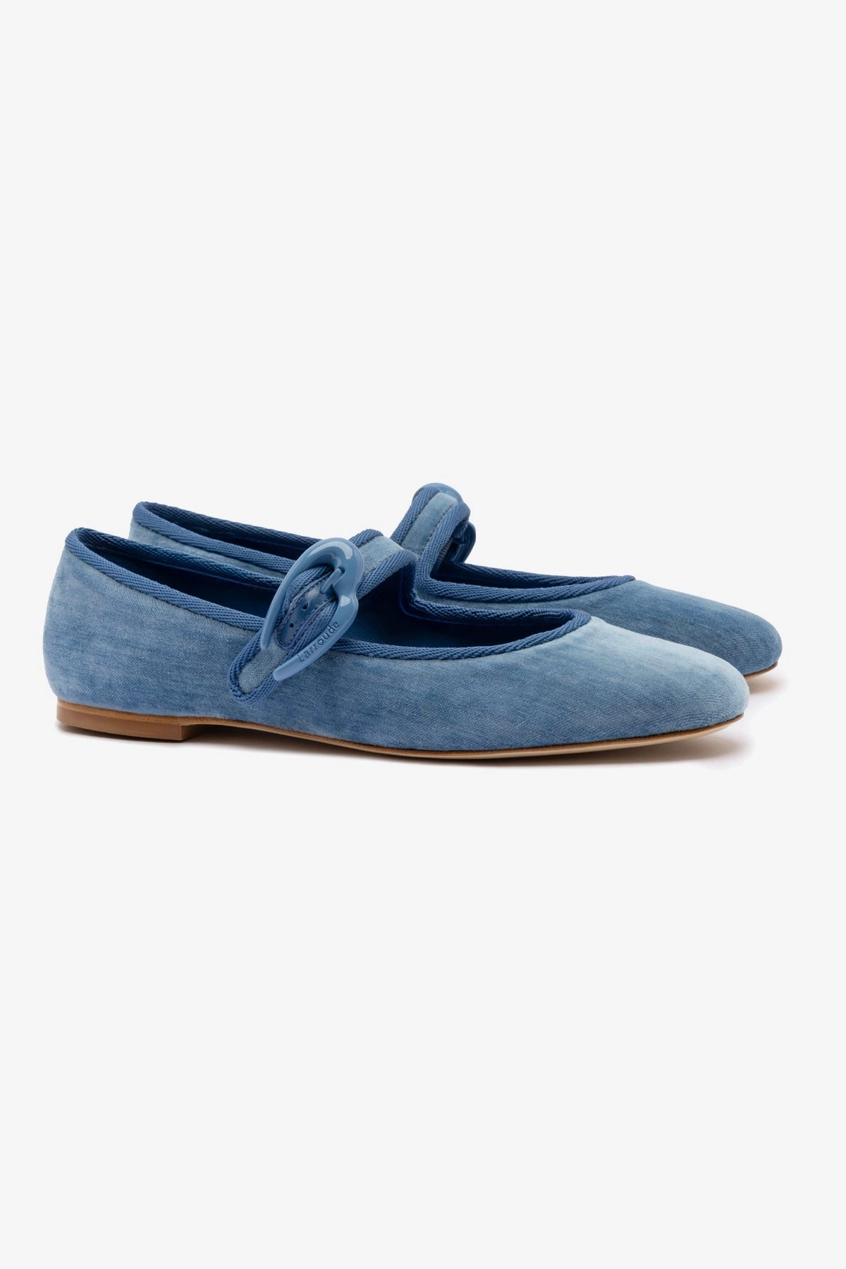 Verona Ballet Flat In French Blue Velvet Non Slip Wellness Seekers