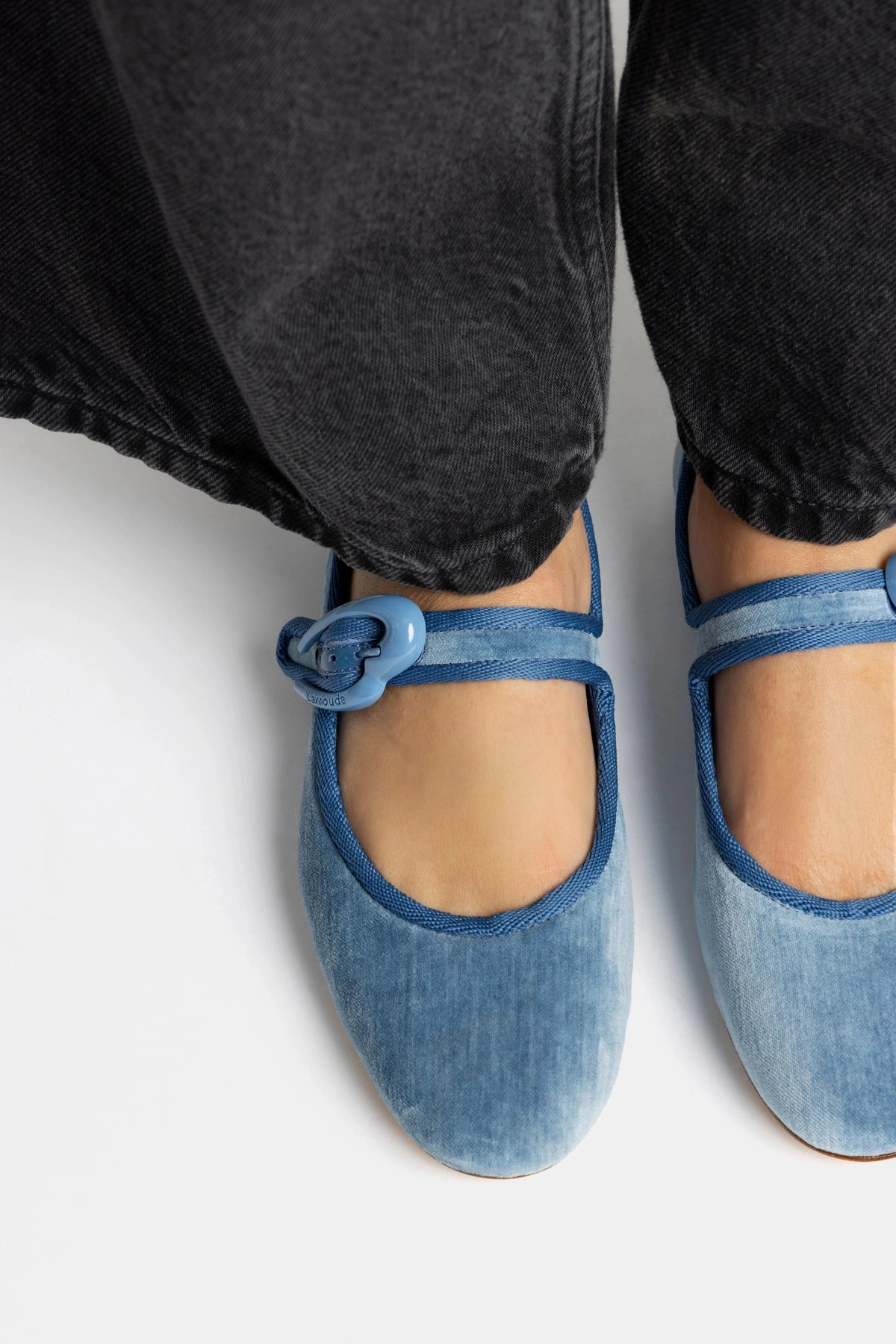 Sun Guard Verona Ballet Flat In French Blue Velvet