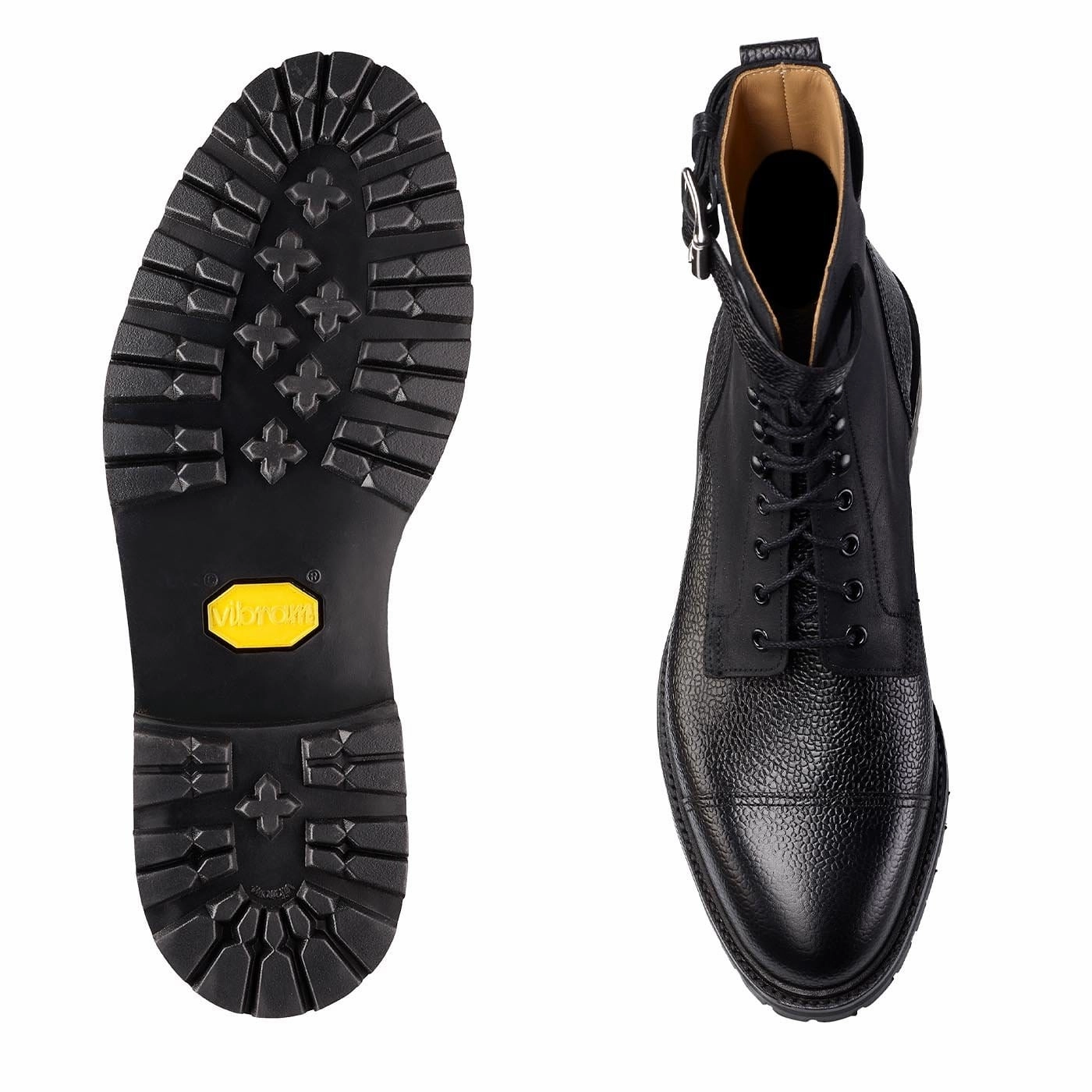 Aldershot Black Scotch Grain & Black Rough-Out Suede Noise free