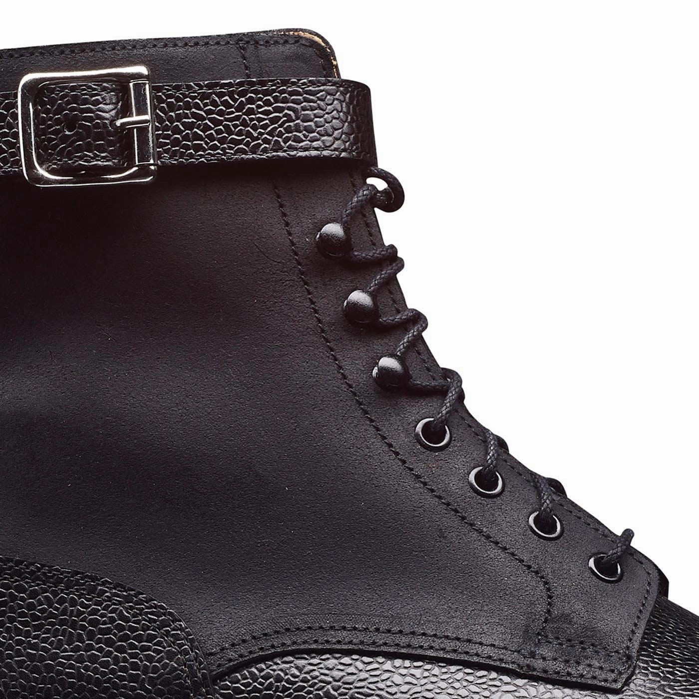 Aldershot Black Scotch Grain & Black Rough-Out Suede Anti Fatigue Technology Abrasion resistant