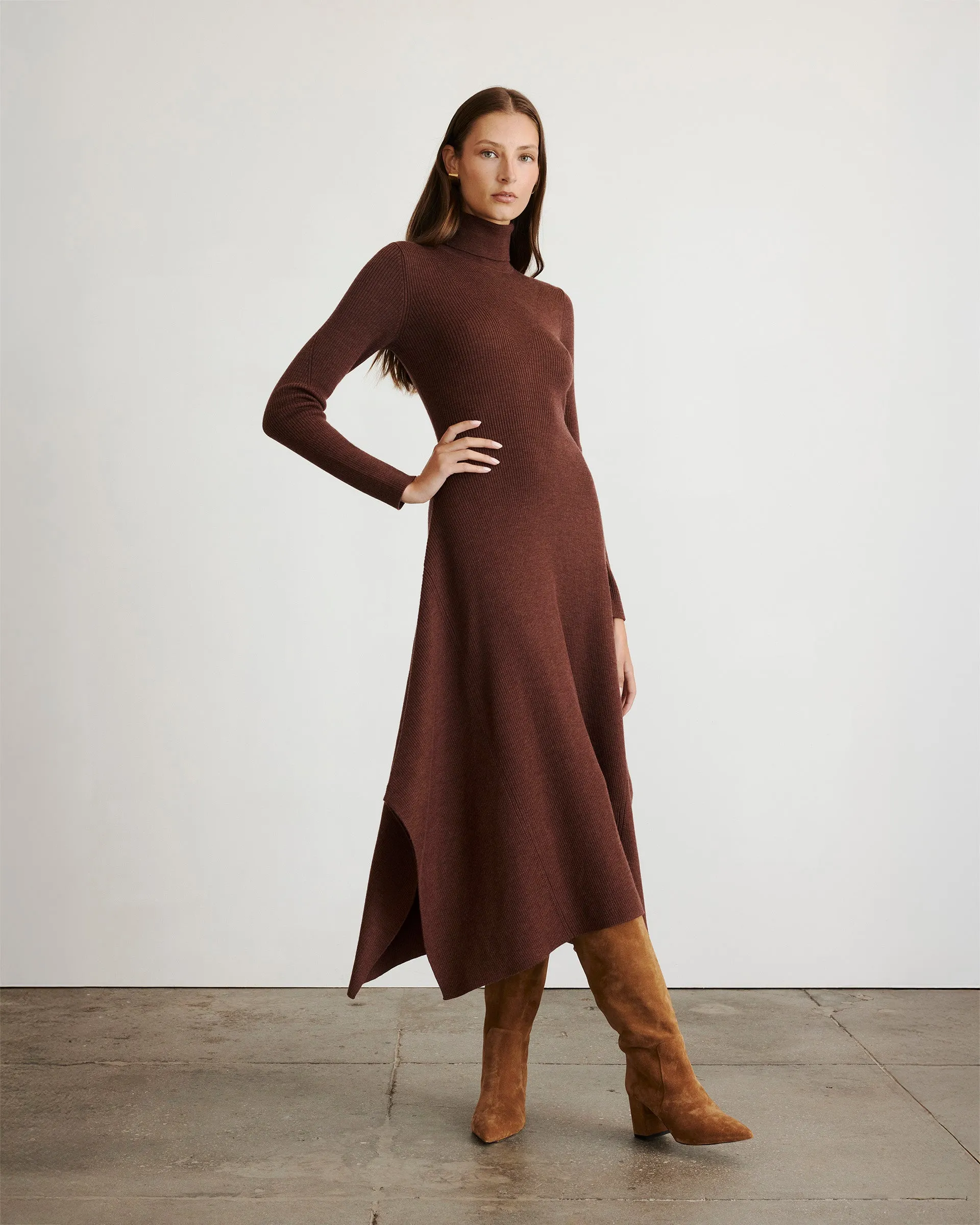 Steffi Knit Dress WaffleKnit Texture Sustainable Material