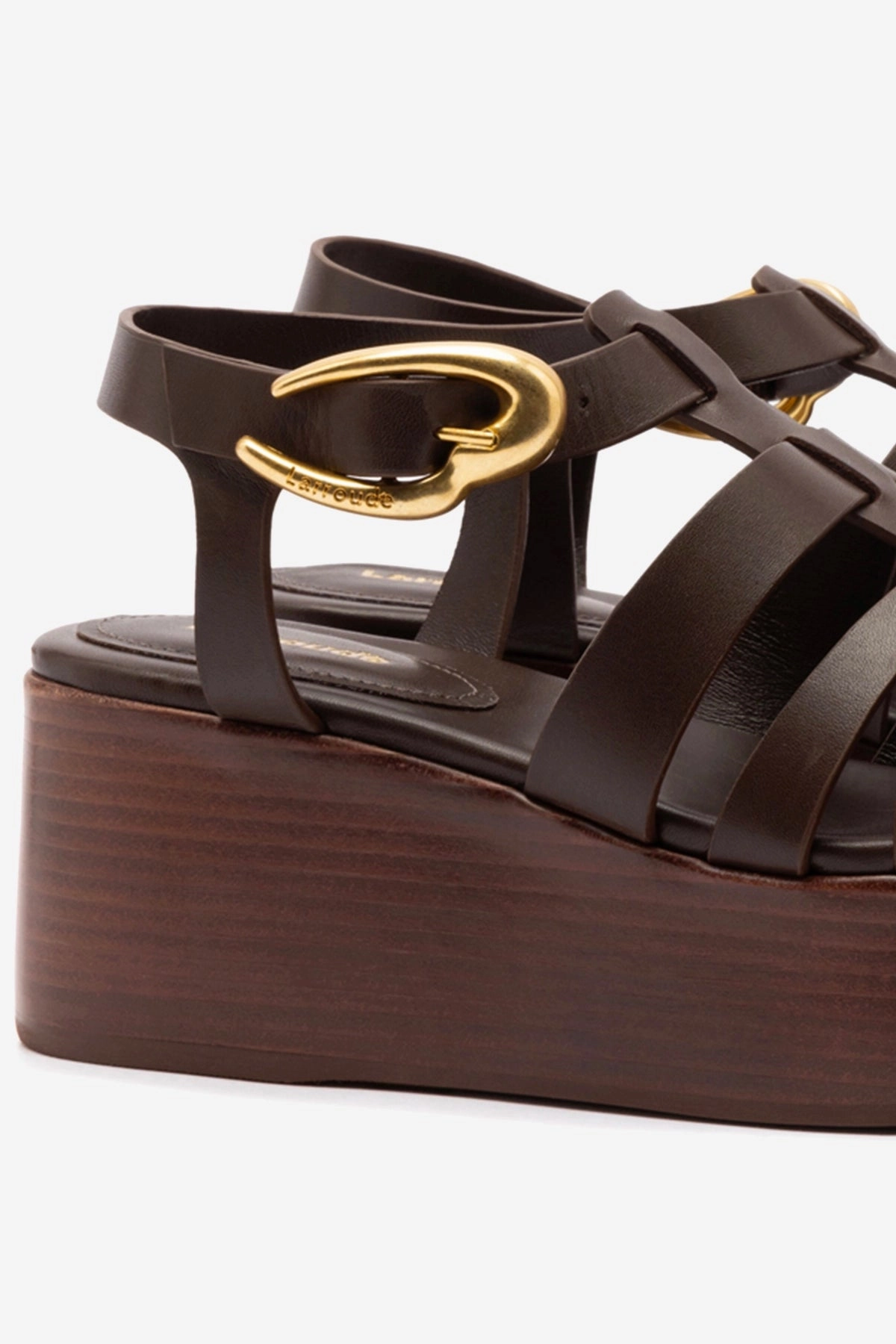 Style Goal Grip Hold Stevie Verona Flatform Sandal In Brown Leather