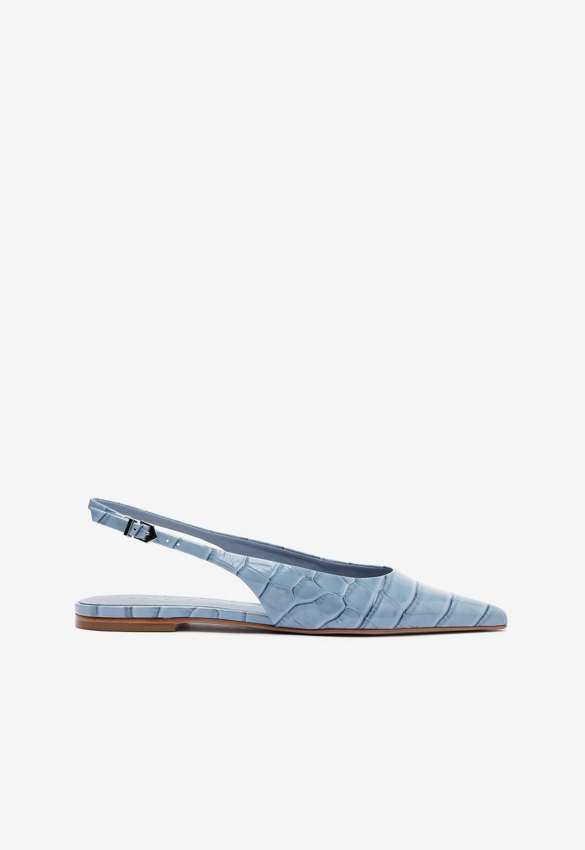 Paola Blue Leather Flat On Trend Boat Walk