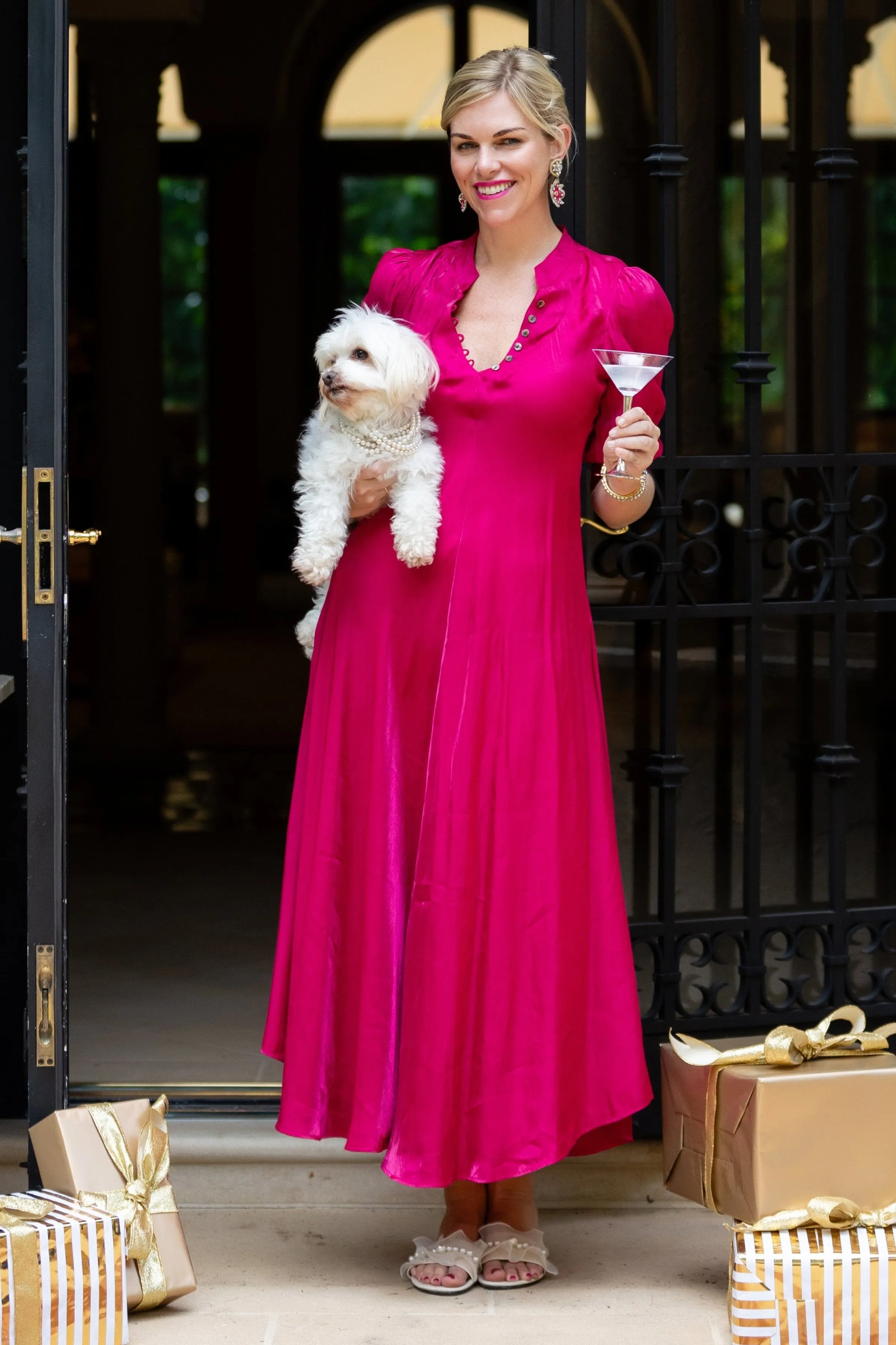 Daphne Dress / Raspberry Fluid movement Casual Comfort Wear