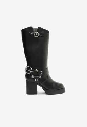 Kiara Block Atanado Leather Boot Cross Road