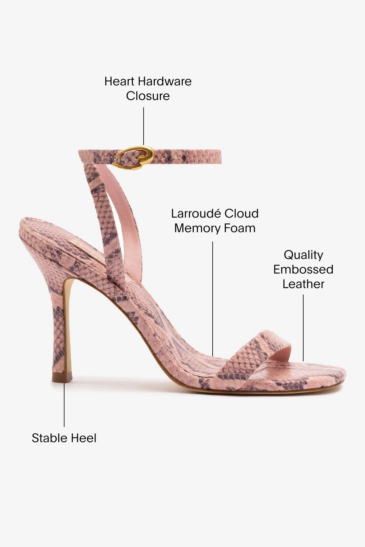 Pool Time Veronina Sandal In Tulip Python Embossed Leather