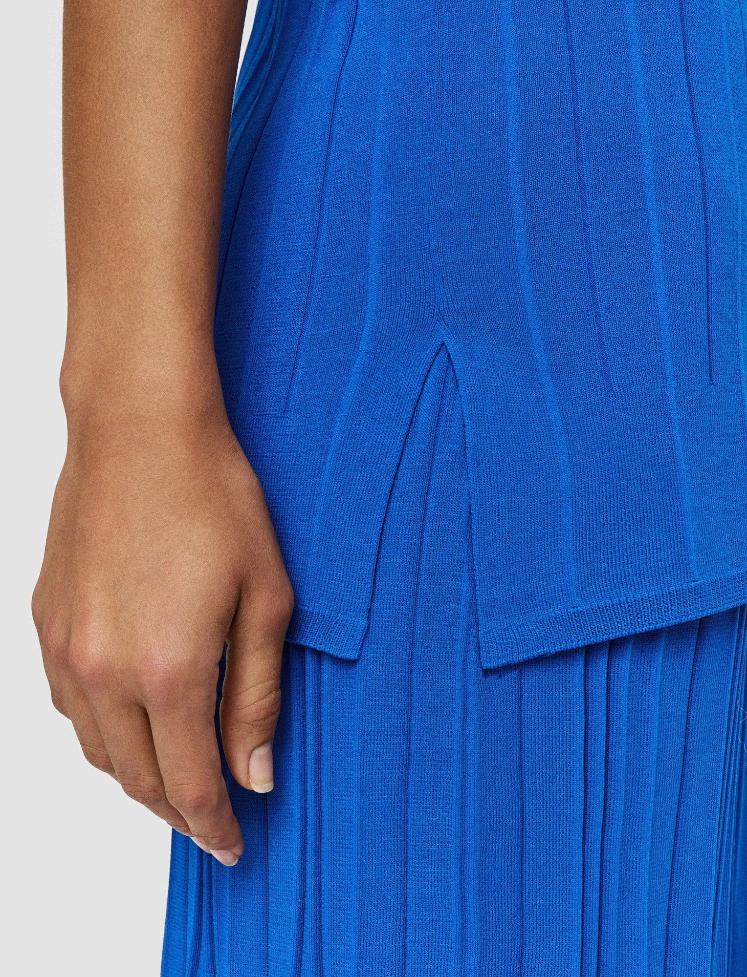 Layer Trend Viscose Rib Knit Polo Top