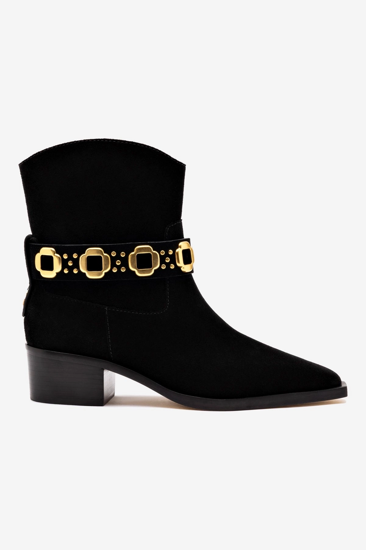 Comfort arch Milan Rodeo Bootie In Black Suede