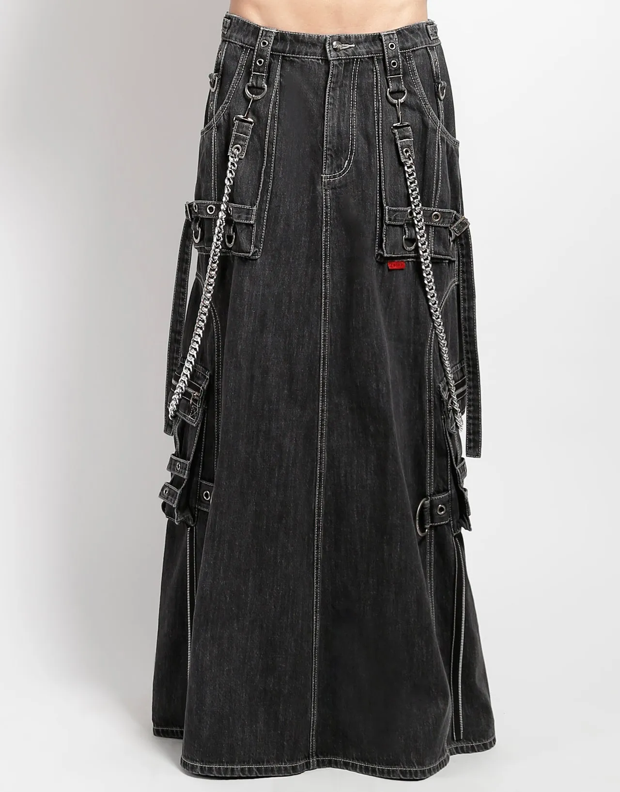 Minimal Waistband NonChafingEdges STRENGTH SKIRT BLACK DENIM