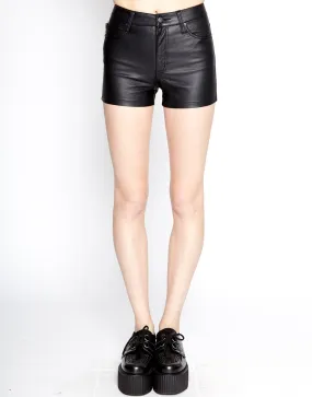 HIGH WAIST FAUX LEATHER SHORT Sport Friendly