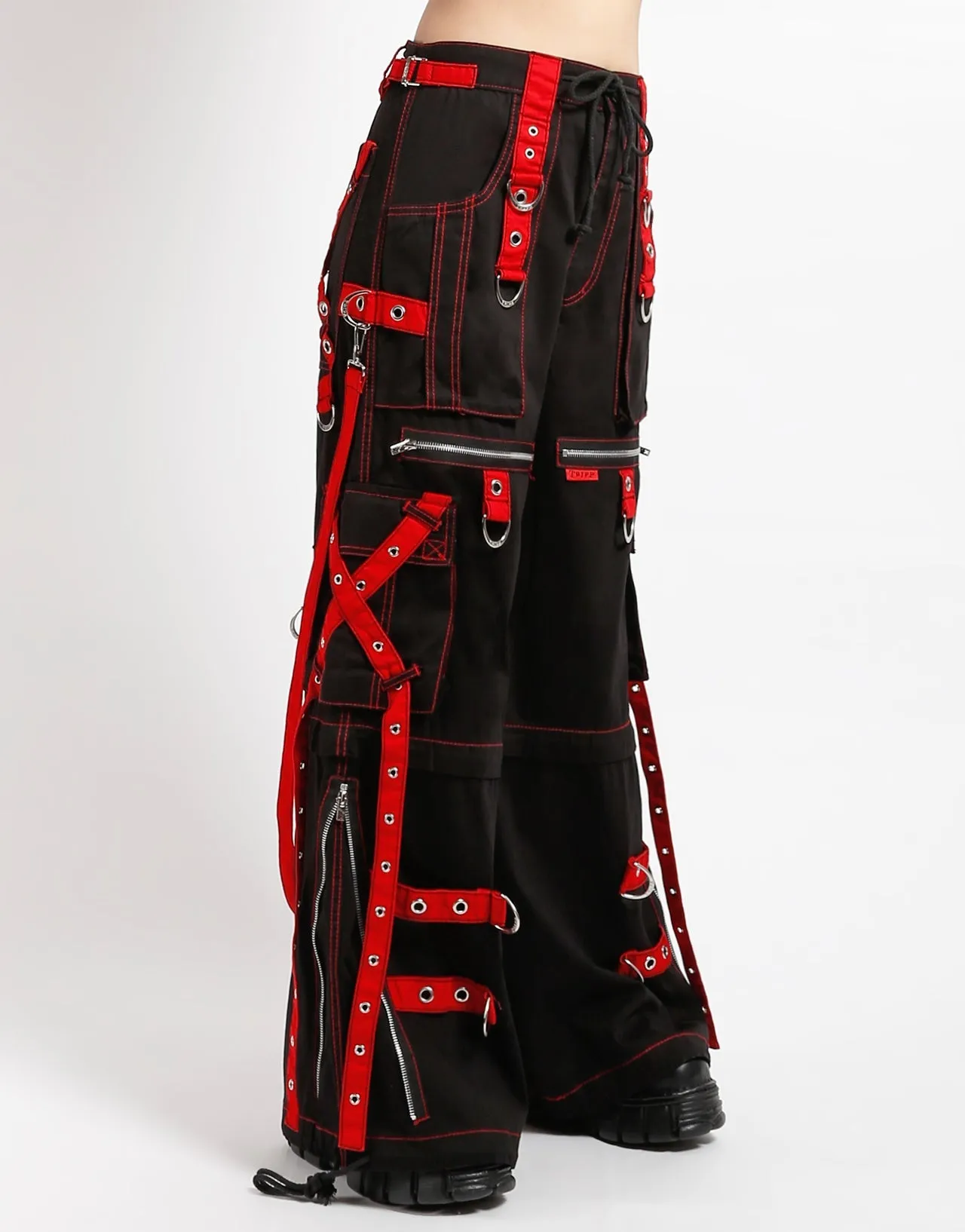 X-STRAP ZIP OFF PANT BLACK/RED MoistureWickingLining