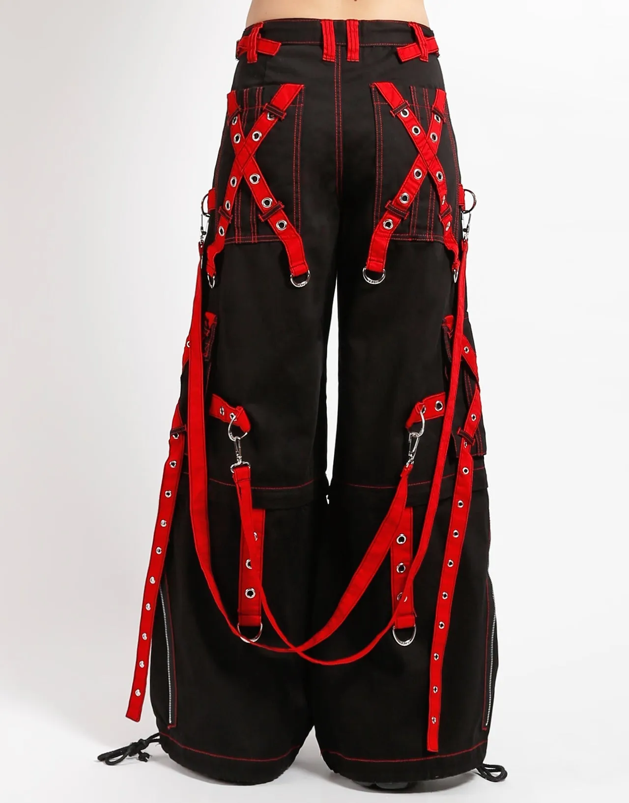 X-STRAP ZIP OFF PANT BLACK/RED Minimal Stretch Fit