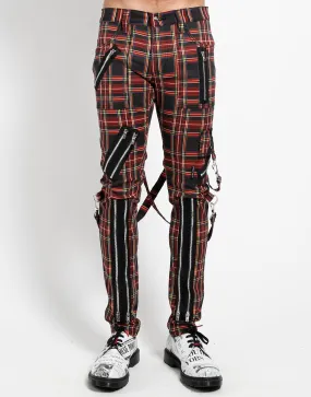 Full Comfort CLASSIC SLIM LEG BONDAGE PANT BLACK PLAID