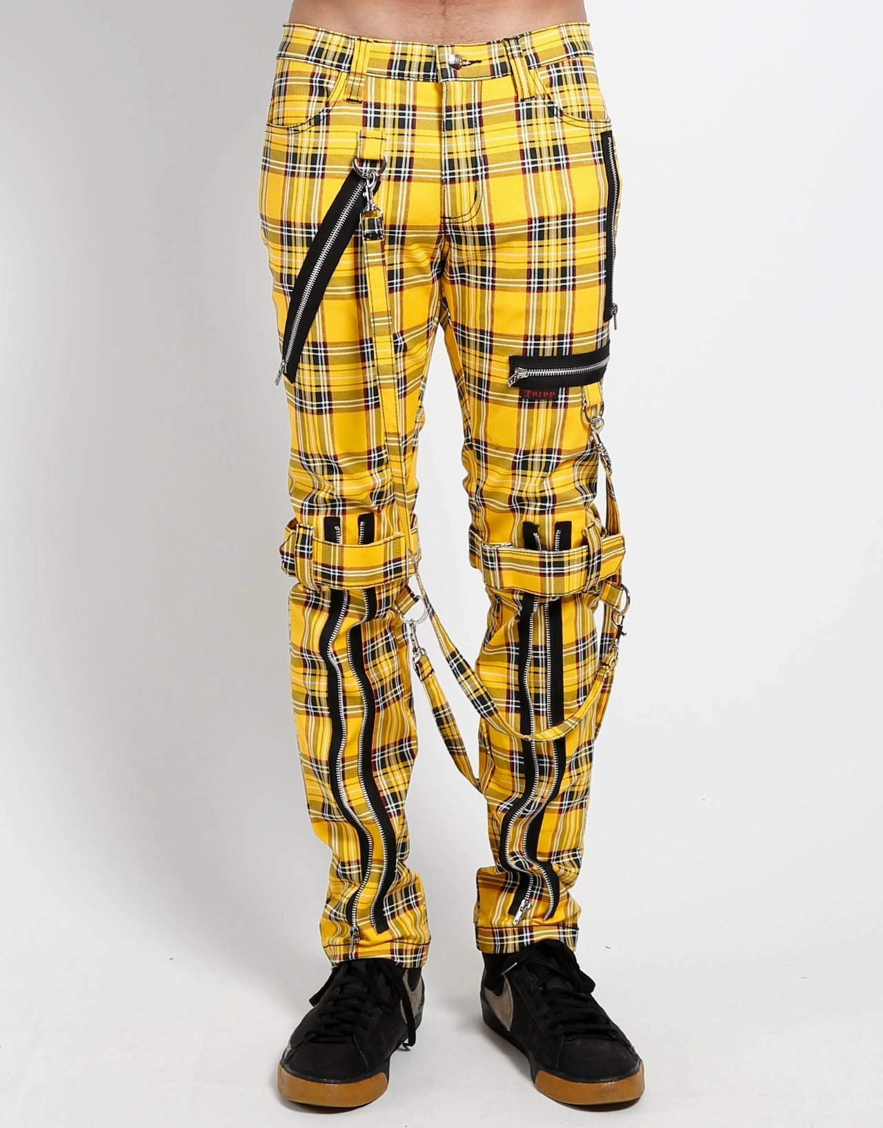 Stretch Motion BONDAGE PANT YELLOW PLAID