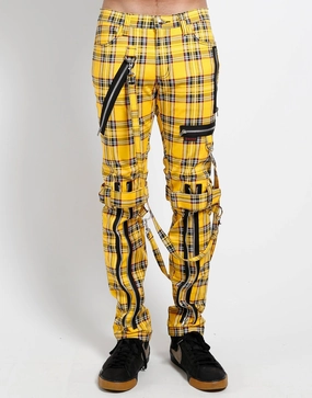 OdorResistantTreatment Non Restrictive Fit BONDAGE PANT YELLOW PLAID