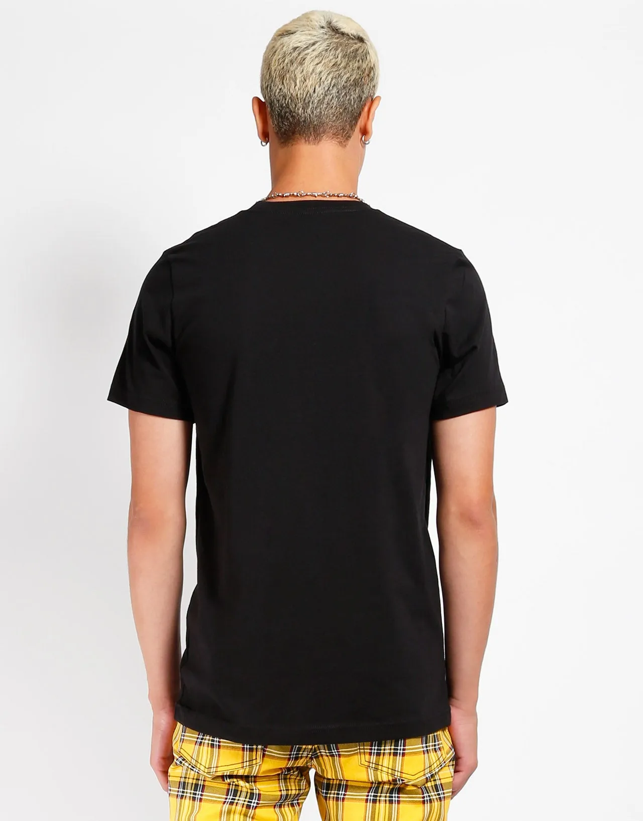 Anti Pill Finish Minimalist Stitching Black & White Trash & Vaudeville Logo T-Shirt