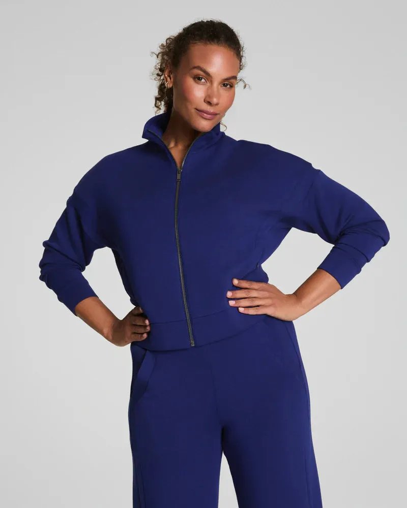 SPANX AirEssentials Track Jacket in Midnight Iris Multi Pocket Functional Design