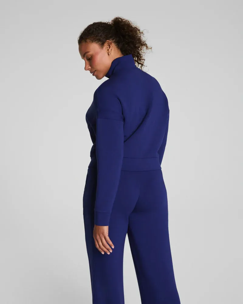 Durable Stitch Pattern NoSlipGripperBand SPANX AirEssentials Track Jacket in Midnight Iris