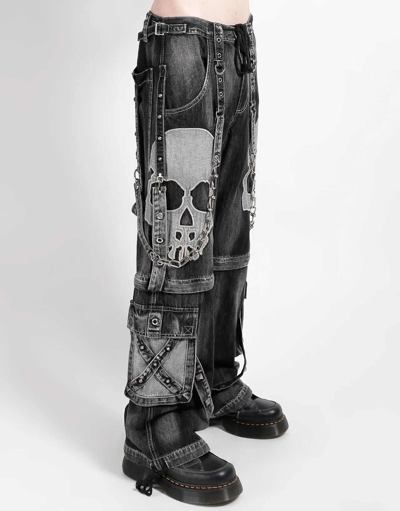 SCARE DARK STREET PANT FOG WASH BLACK DENIM Easy Care Anti Pilling Finish