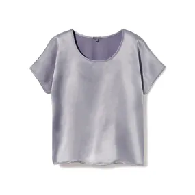 Interlock Stitch Detail Stretch Fabric PJ Harlow Roxxy Tee in Lavender
