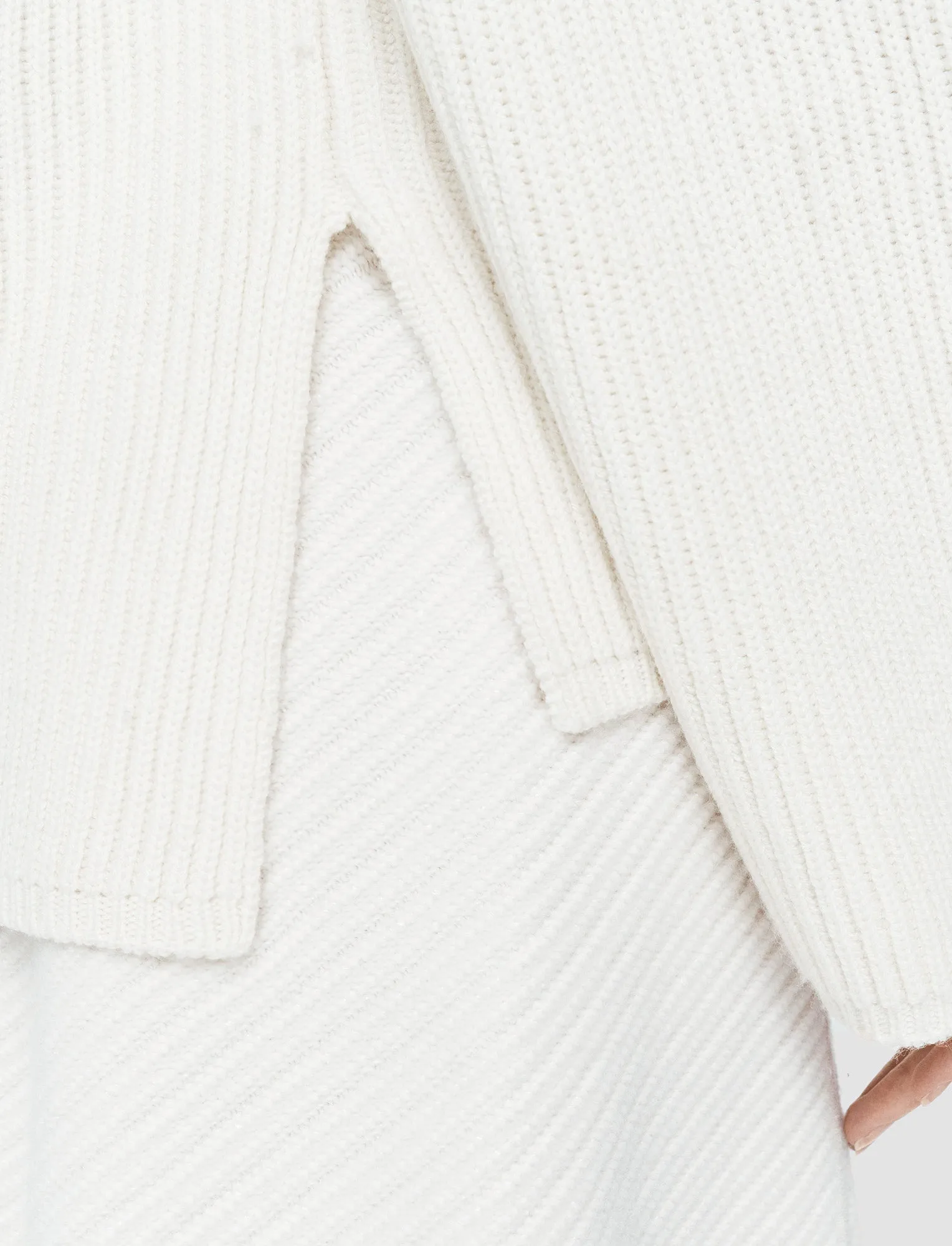 Light Cardigan Stitch High Neck Jumper Home Layer