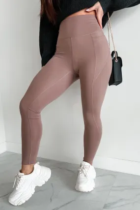 Core Style Strong Spirit Side Pocket Leggings (Dusty Taupe)